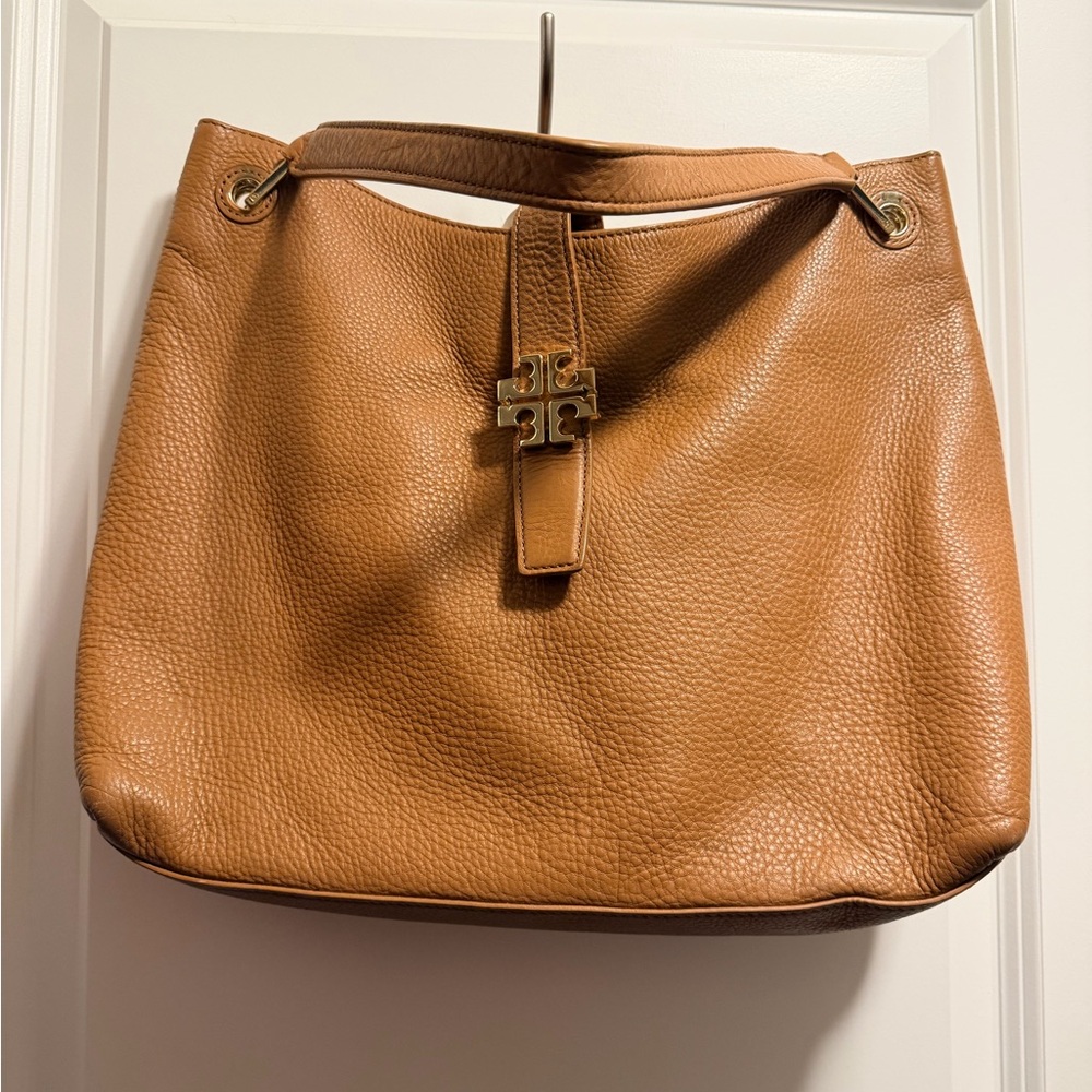 Tory Burch Tan Leather Shoulder Bag - Classic Tote - Picture 2 of 16